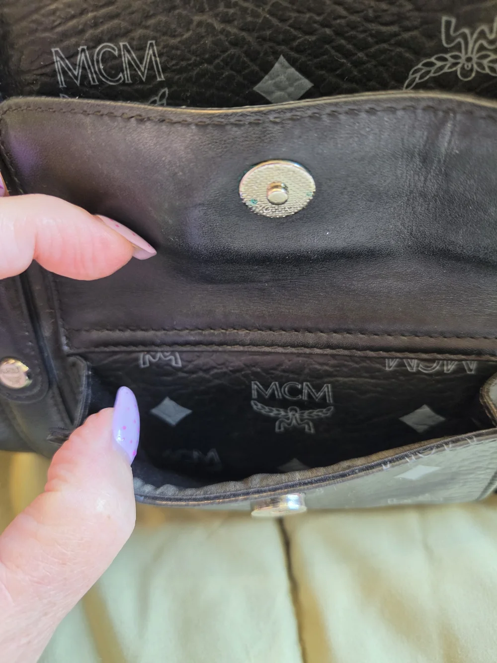 MCM Visetos Boston Bag With Matching Briefcase